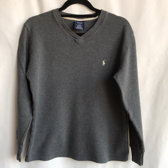 Polo Ralph Lauren Other - Polo Ralph Lauren men’s charcoal gray long sleeve pullover shirt, size M